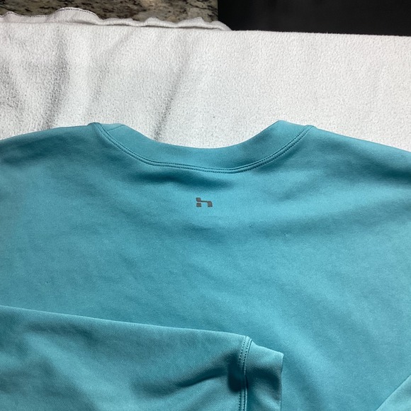 Hind Womens Long Sleeve Athletic Running Top Turquoise Blue Size Large - Picture 9 of 9